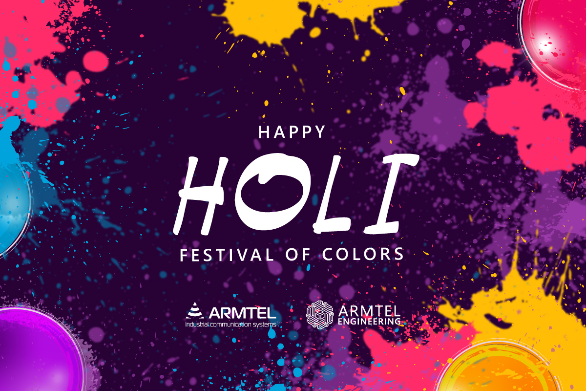 Armtel Company congratulates colleagues and clients from India with Holi!