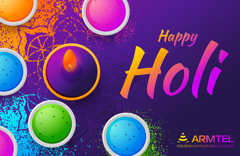 Armtel Company congratulates colleagues and clients from India with Holi!
